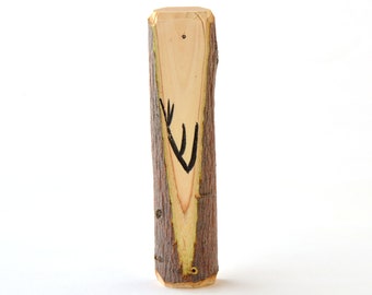 Apple Wood Mezuzah Case for Door