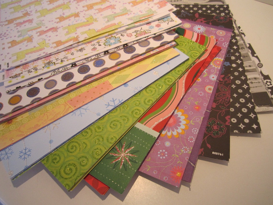175 Mixed Bulk of Fancy Papers Stiched/embroidered Etsy