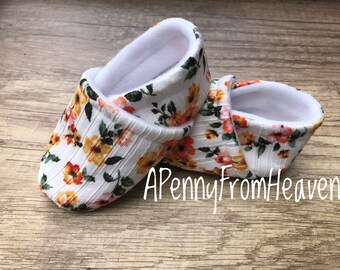 Floral | Baby Booties | Baby Slippers | Baby Mocs | Baby Shoes