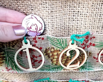 Final Fantasy Advent Calendar Stuffers, Unique Daily Buttons! Handmade Christmas Goods for Nerds