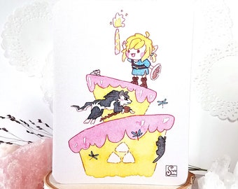 Link and Pup, Legend of Zelda: Breath of the Wild Birthday - Cards for Nerds