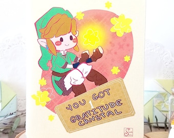 Gratitude Crystal! Zelda Thank You - Cards for Nerds