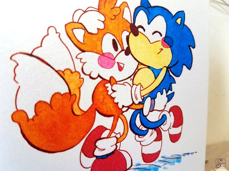 Quick Hug, Sonic Thank You Cards for Nerds image 2