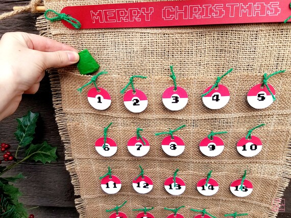 Pokemon Advent Calendar, Filled With Daily Pokemon Buttons Handmade  Christmas Goods for Nerds - Etsy