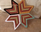 Ceramic Colorful Star Ornament- Native American Art, Southwest