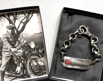 Harley-Davidson Bracelet Handmade – Upcycled Harley Motorcycle Jewelry, Repurposed Biker Bracelet, Gift by Repeal Club