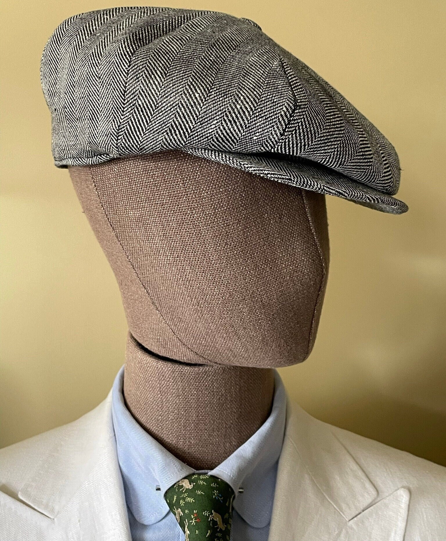 Brooklyn Slim Newsboy Cap Grey