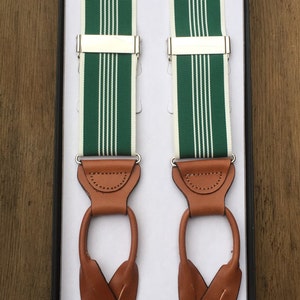 Cricket Stripe Suspenders Verde: Circa 1933 Collection image 1