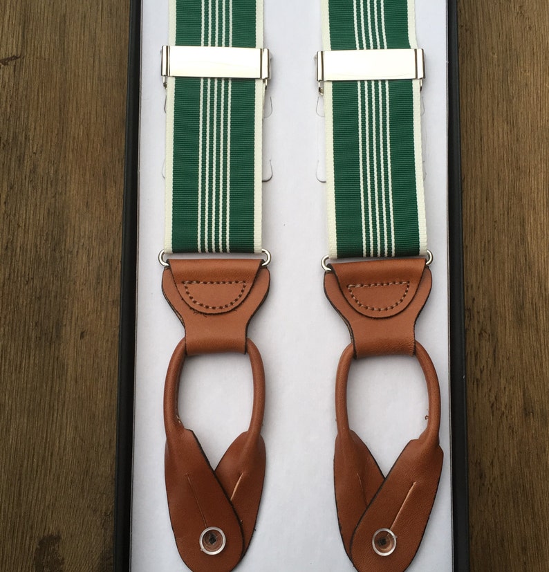 Cricket Stripe Suspenders Verde: Circa 1933 Collection image 2