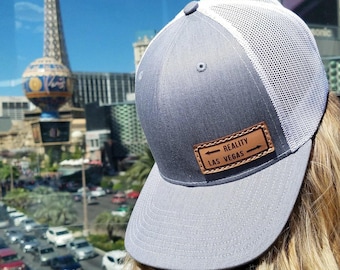 Vegas That Way, Richardson 112 Leather Patch Hat, Las Vegas Hat