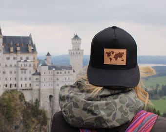 World Authentic Leather Patch 5-panel Snapback
