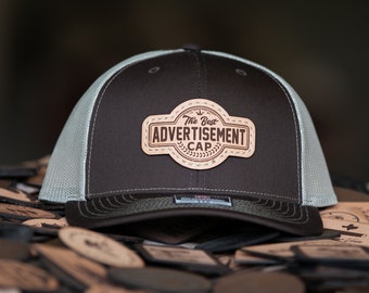 100 Custom Richardson 112s Leather Patch Hats, Company Logo or Personal Design