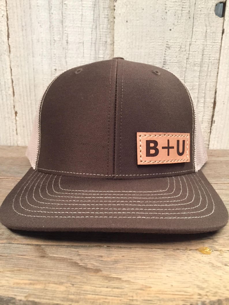 YOU ME Custom Hat With Initials Richardson 112 Leather Etsy
