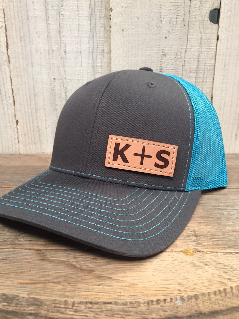 YOU ME Custom Hat With Initials Richardson 112 Leather Etsy