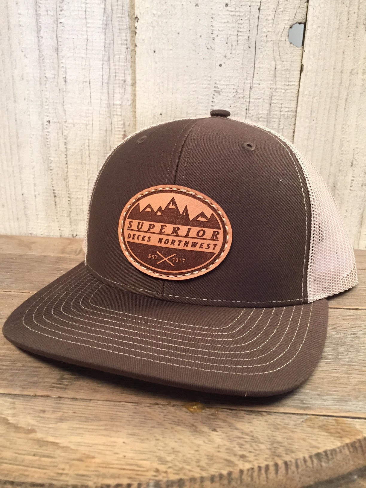 Lake of the Ozarks Richardson 112 Leather Patch Hat