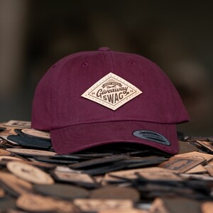 Custom &quot;Dad Cap&quot; Leather Patch Hat, Company Logo, or Personal Design