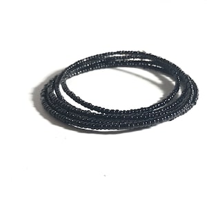 Extra long black necklace, Long Seed Bead Necklace, Extra long necklaces for Women, Bead Choker Necklace, Wrap Necklaces, Thin Bead Necklace