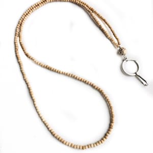Wood Lanyard, Lanyard Wooden Bead, ID Badge Holder, Teacher Lanyard Beaded, Small Bead Lanyard, Teacher Appreciation Gift