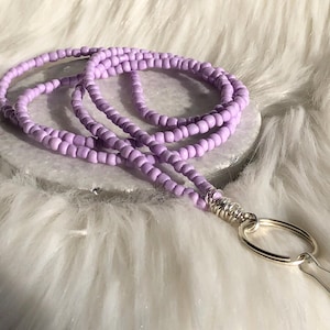 Lavender Lanyard with ID Holder, Purple Teacher Lanyard, Cruise Lanyards, Badge Lanyards for Women, Lanyards for Badge ID