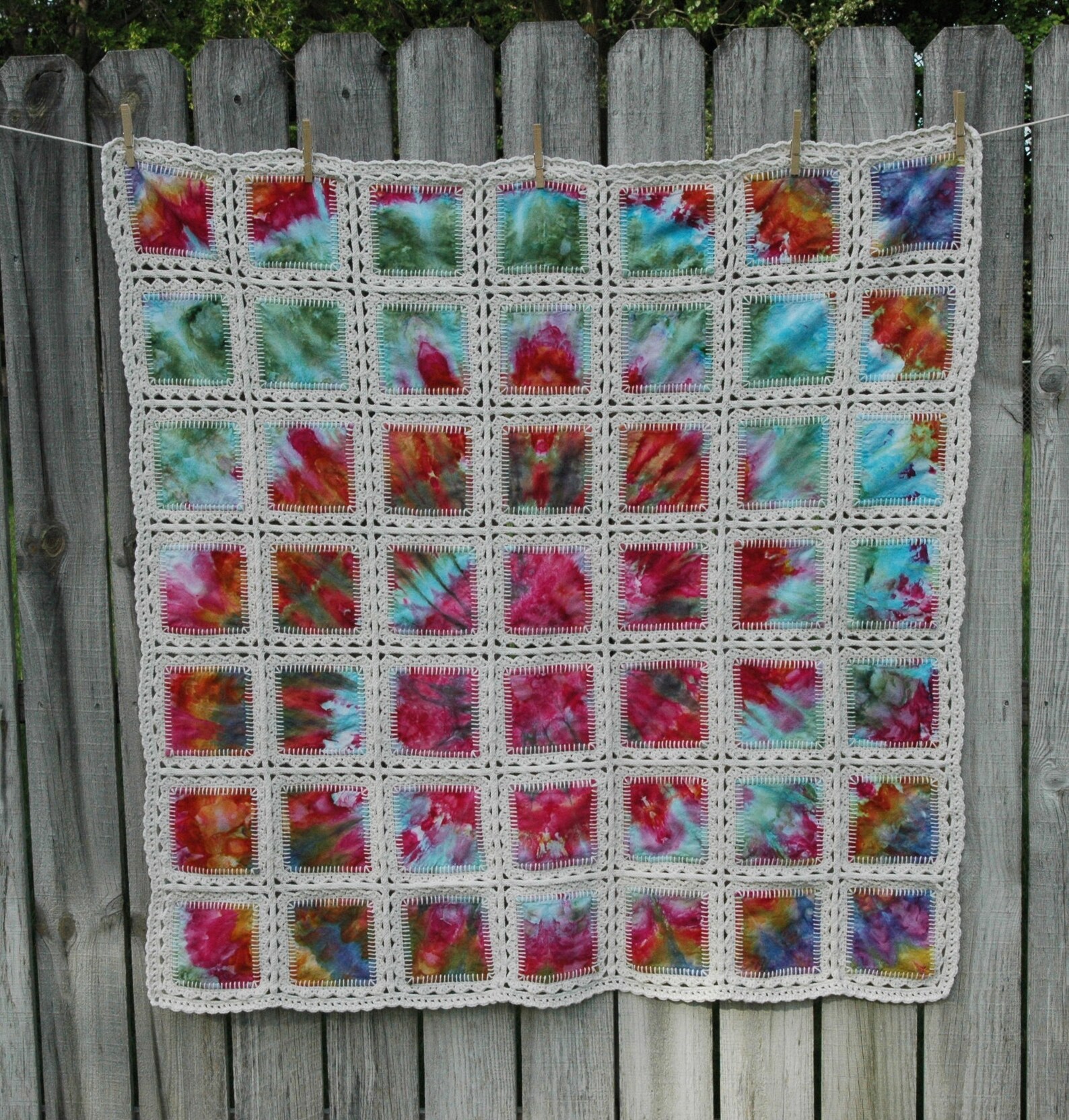 Crochet Fusion Quilt Baby Blanket Patchwork Quilt Pink Etsy