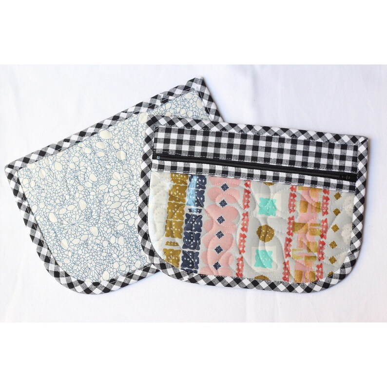 Tote clutch Gingham Geo Diaper Pouch