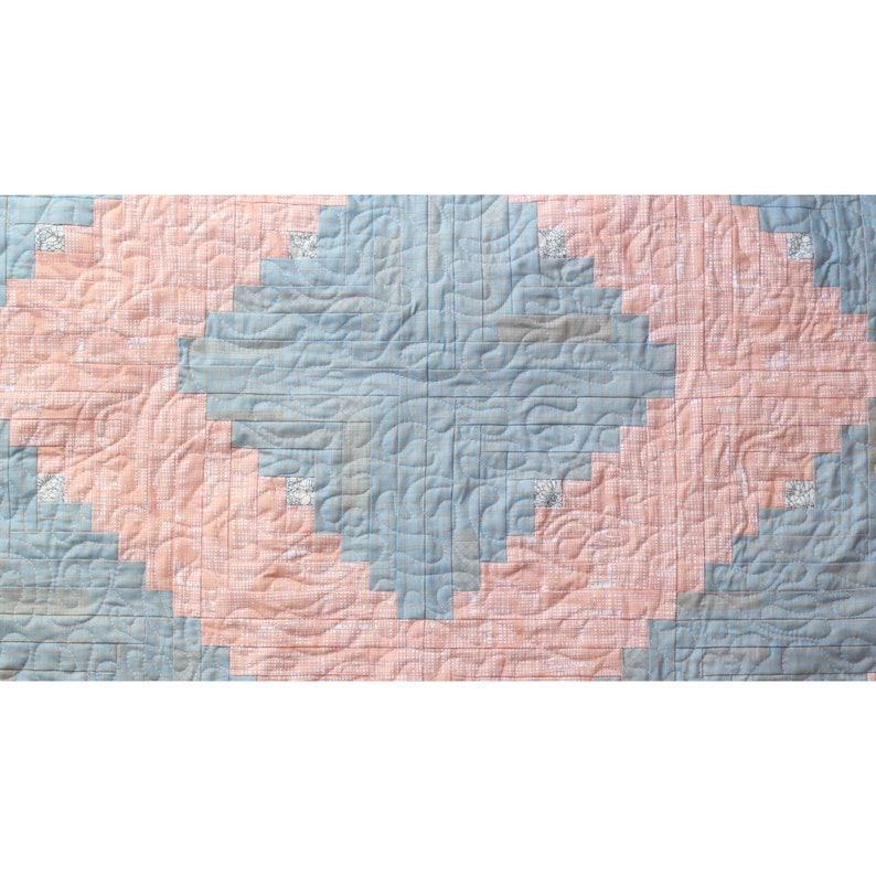 Temple Of Asiaq Log Cabin Baby Girl Modern Quilt Blanket