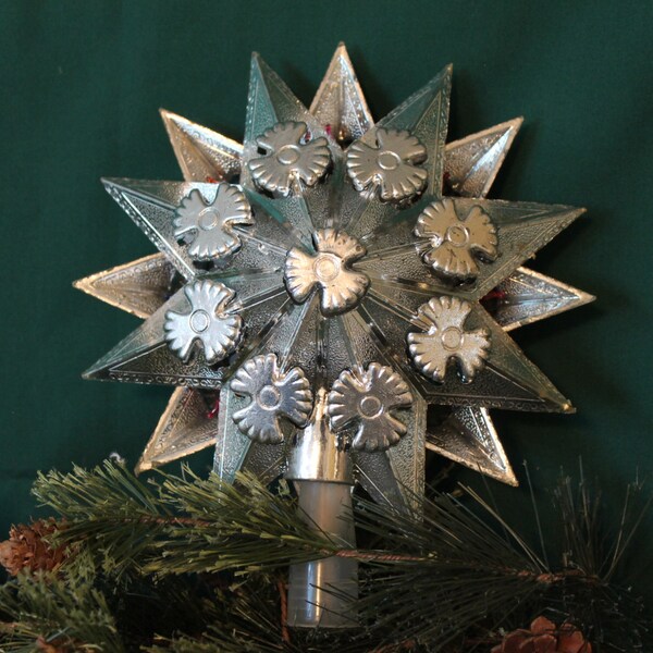 Vintage 15 light Sputnik Atomic Age "Heavenly Star Tree Top" Style Christmas tree topper,original box,window wall decoration