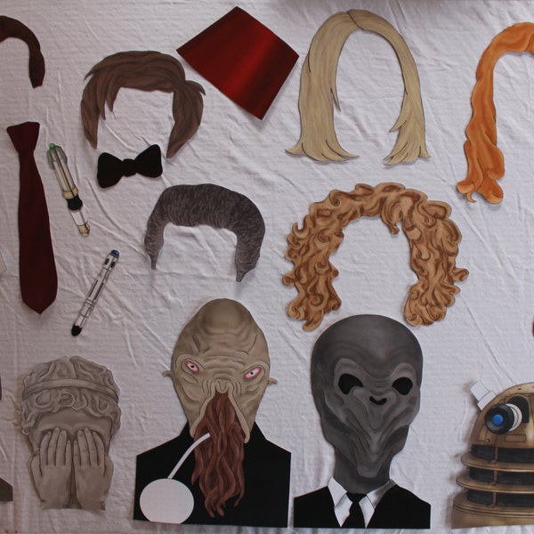 DIY 20 piece Dr. Who inspired Photo Booth Props (printable)