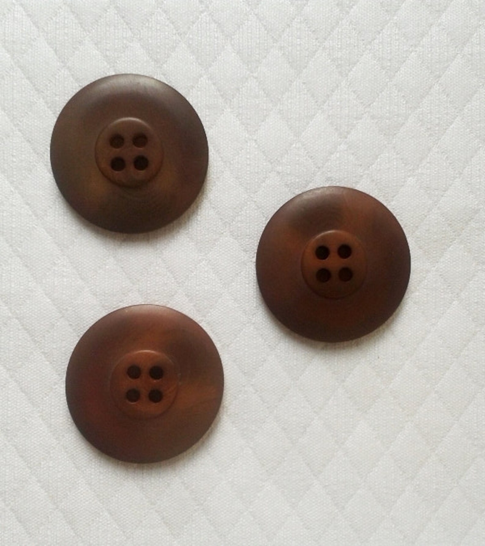 Vintage Coat Button Natural Horn 28mm Button Medium Brown Etsy