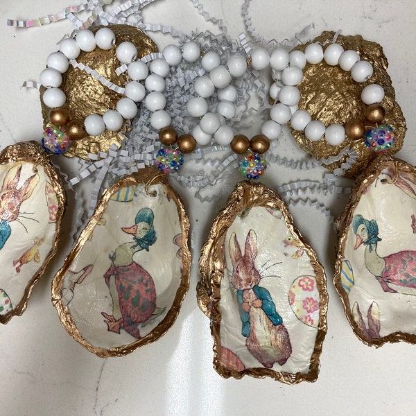 Peter Rabbit • Mother Goose • Easter • Oyster Shell Napkin Ring