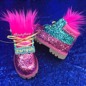 custom glitter timberlands