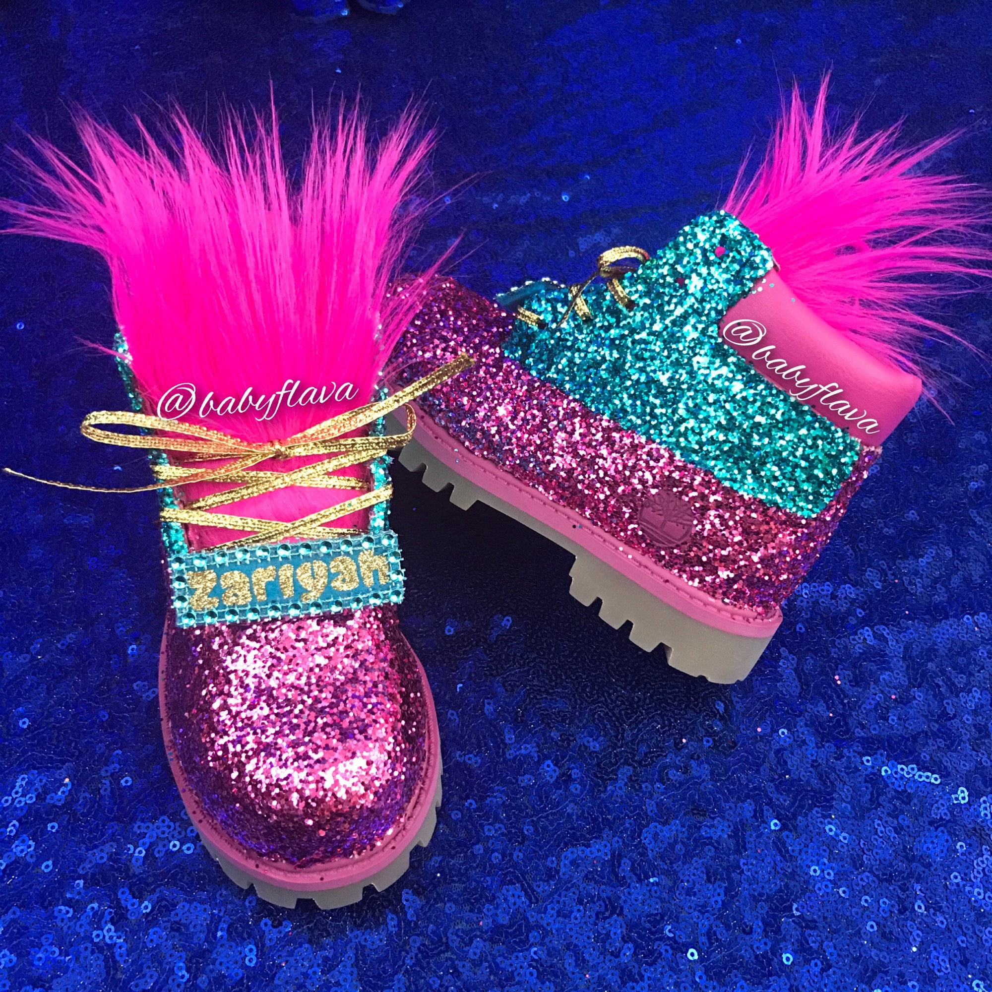 Veroorloven faillissement Geaccepteerd Custom Glitter Timberlands - Etsy