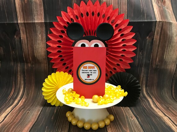 12 Personalized Peeking Mickey Mouse Favor Bags Il_570xn