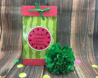 Watermelon Favor Bags, Watermelon Treat Bag, Watermelon Goodie bag