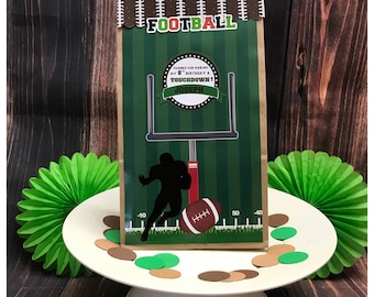 Football Favor Bags, Football Party, Football Treat Bags