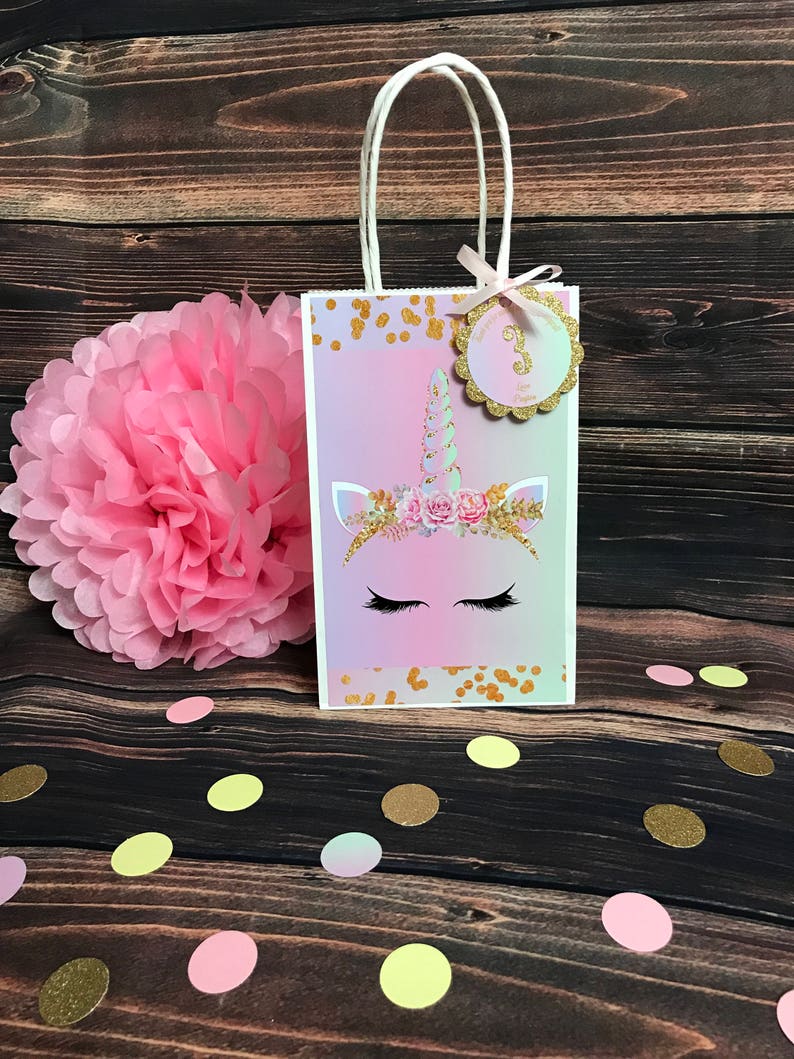 Unicorn Favor Bag Unicorn Treat Bag Unicorn Party Etsy