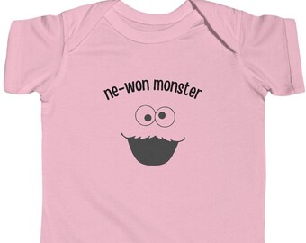 Nyfödd Monster Boobie Kortärmad Spädbarnsbody i fin jersey, Ursprungsbefolkningen Yurok, Babyshowergåva, Rolig Outfit för Nyfödd