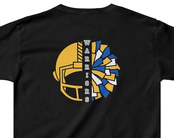 UNGDOM DN Warriors Fotboll och Cheerleader Kortärmad T-shirt Matchdag Maskotskjorta Laganda Unisex Barn T-shirt med Kraftig Bomull™
