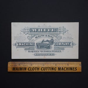 Carte de visite victorienne WHITE SEWING MACHINE Co