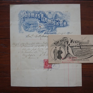Wunderschöner Vintage Werbeartikel und Visitenkarte
