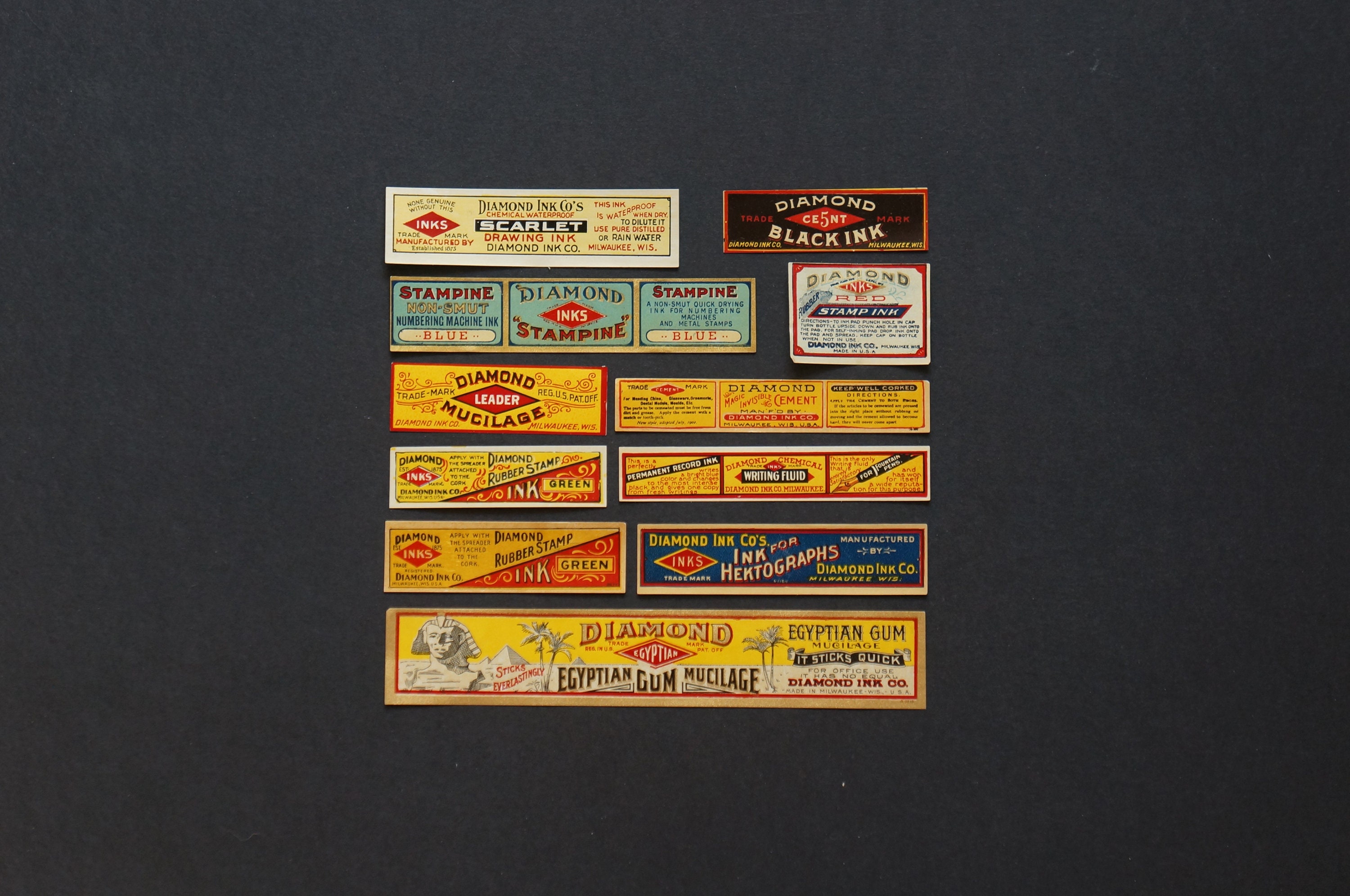 11 Vintage Dimond Ink Labels - Etsy