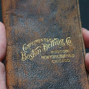 Sehr schönes Vintage Notizbuch Unbeschrieben Boston Belting Co. Werbung