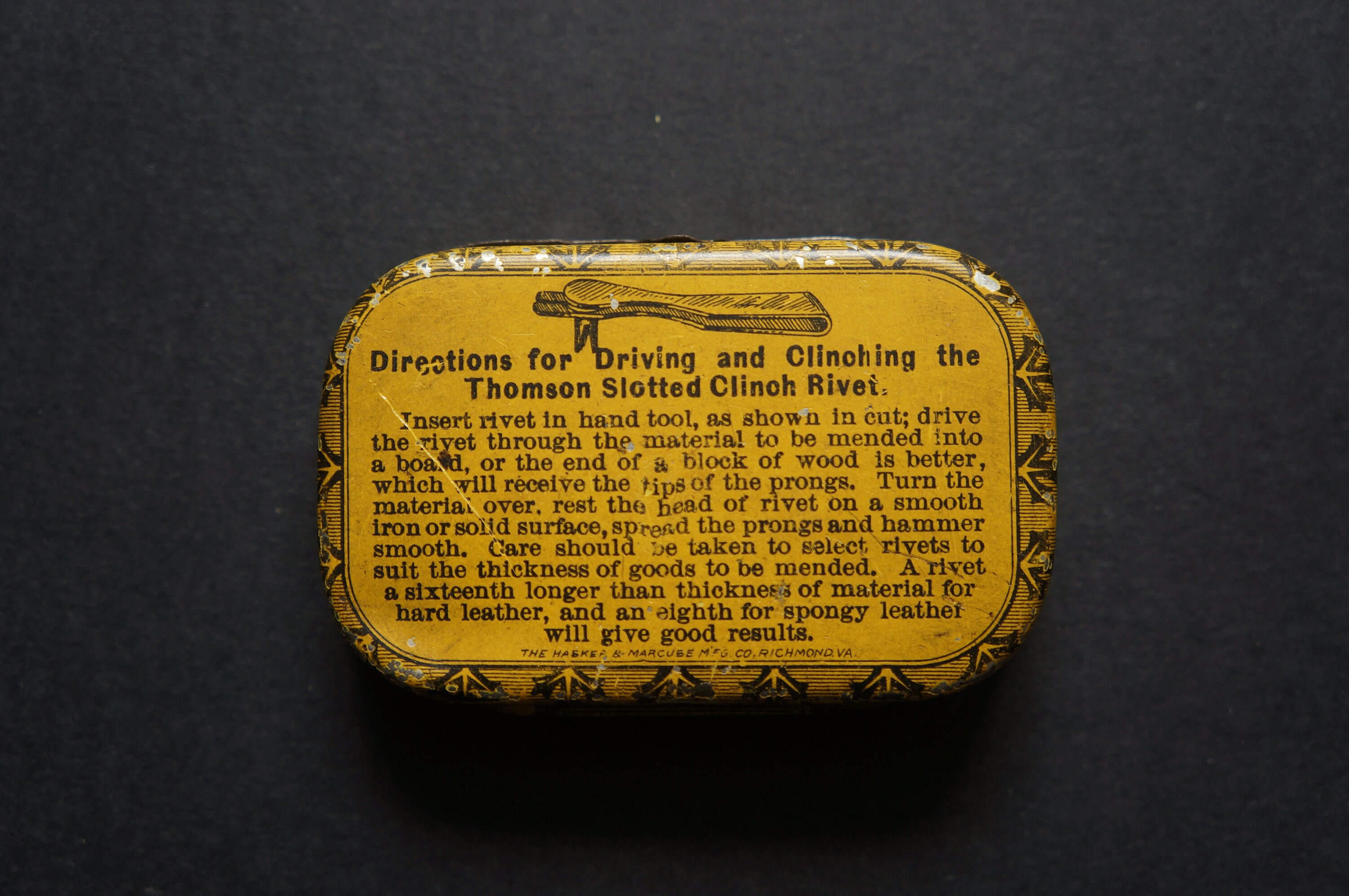 Vintage Tin Box Edwin B. Stimpson & Son Thomson Slotted Clinch Rivet - Etsy