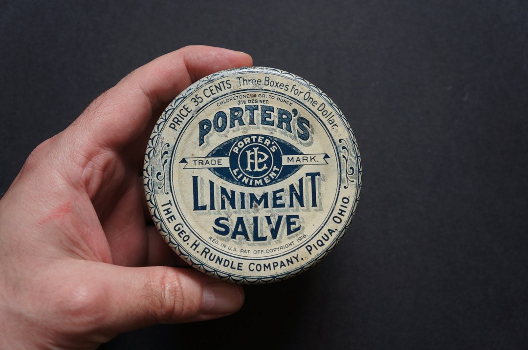 Vintage Porter's Liniment Salve Tin Box - Etsy