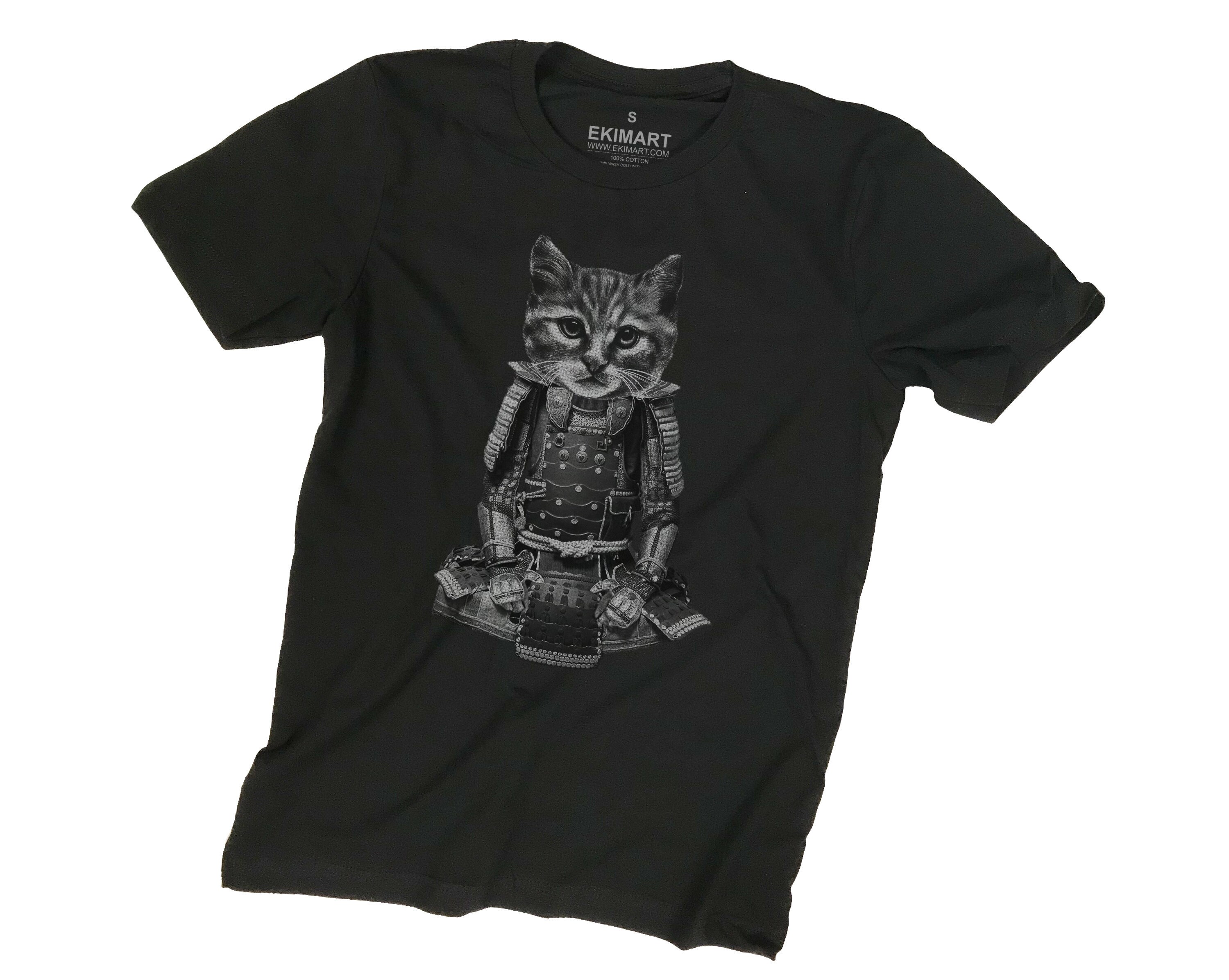 Cat Samurai Mens T Shirt | Etsy