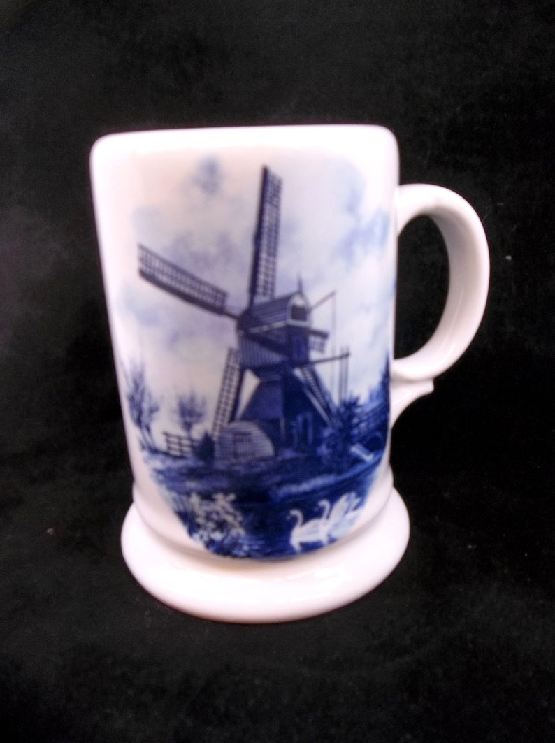 Delft Holland 1984 Ter Steege BV Blauw Porcelain Mug Stein Hand ...
