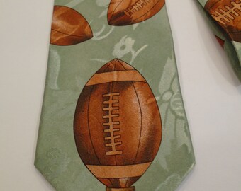 FloRence Football Neck Tie Polyester Vintage FloRence Ki Inc, Imported Korea Novelty Neckties Gag Gift