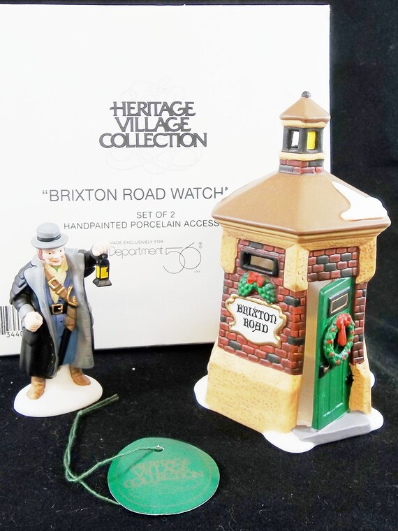 Dept 56 Dickens Village Brixton Road Watchman Set of 2