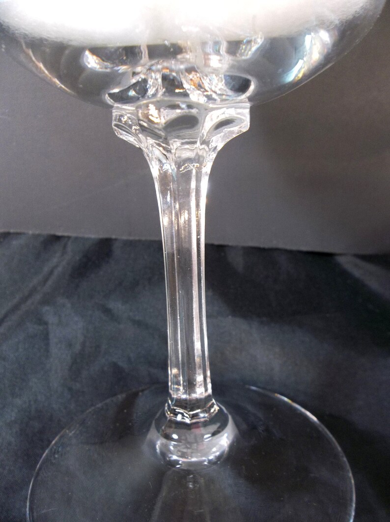 Lenox Moonspun Crystal Stemmed Wine Glasses Etched Floral Etsy