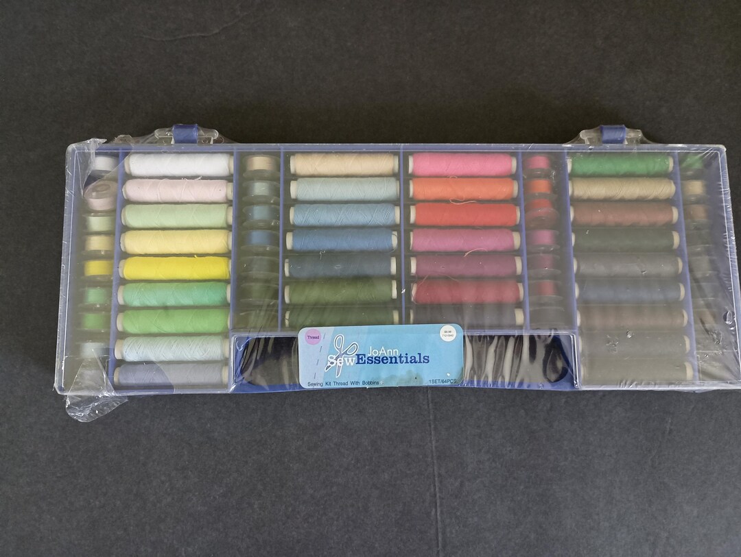 Sewing Thread Spool Bobbin Kit Assorted Colors Joann Sew Essentials 32 ...